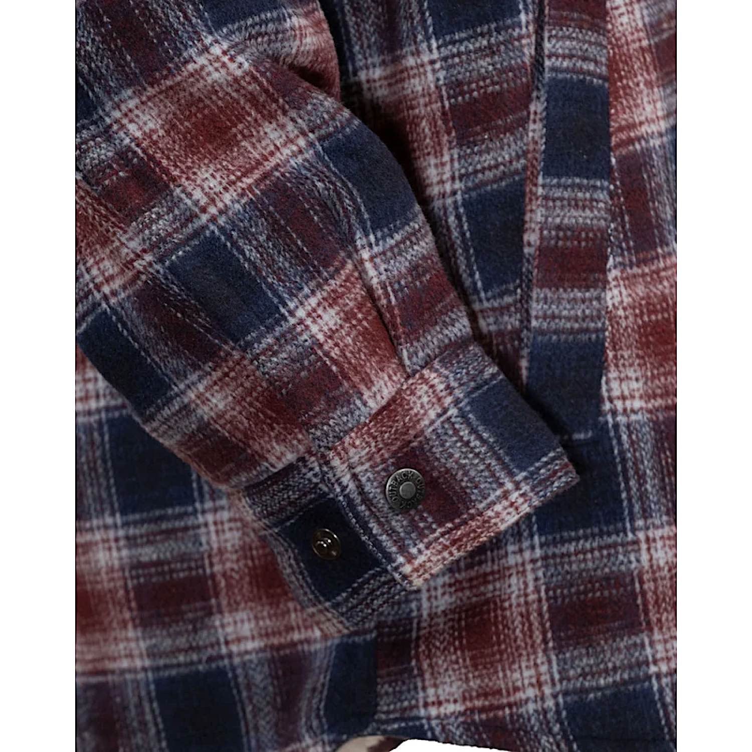 Outback Trading Mens Arden Jacket - Maroon - Image 2