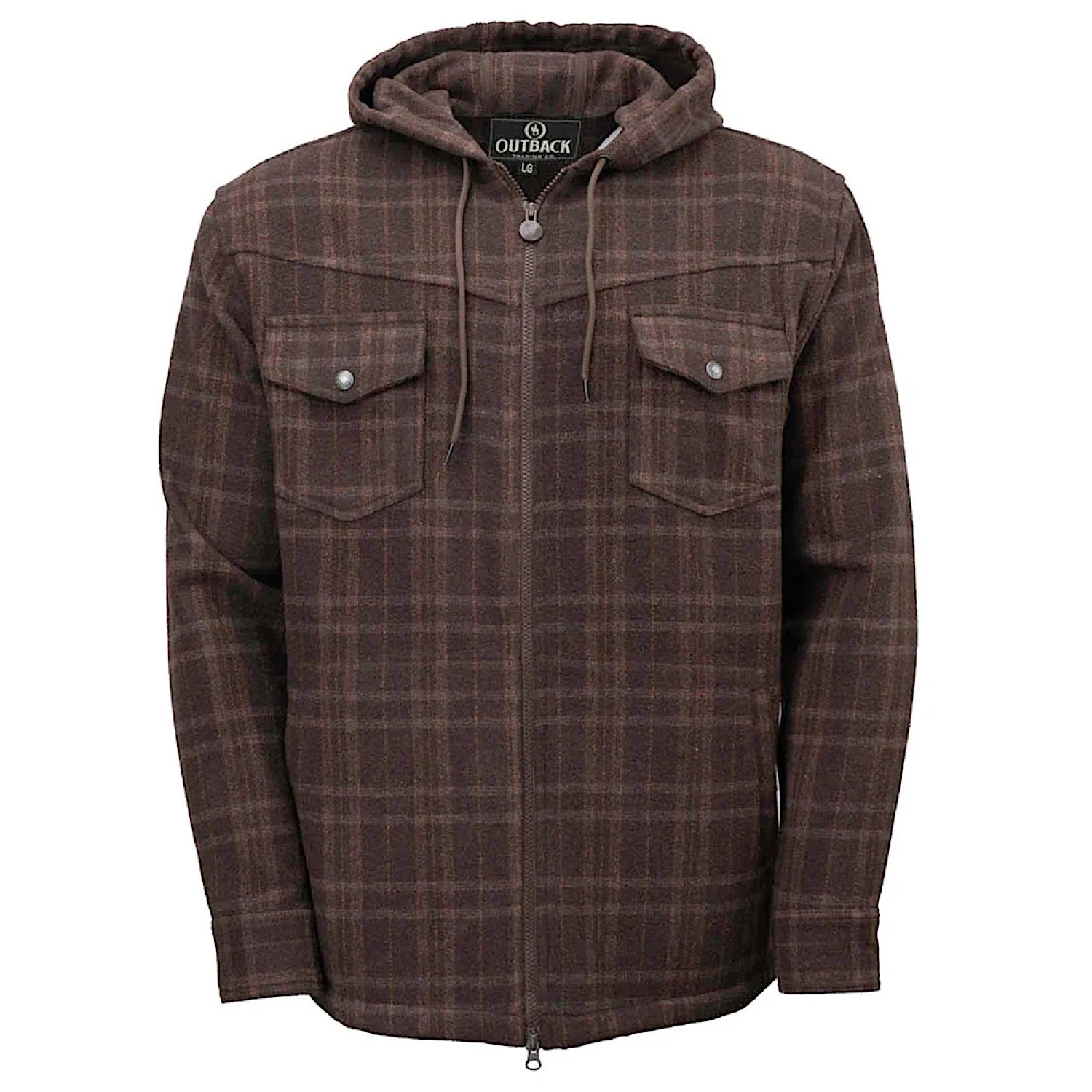 Outback Trading Men's Orion Hooded Jacket - Brown