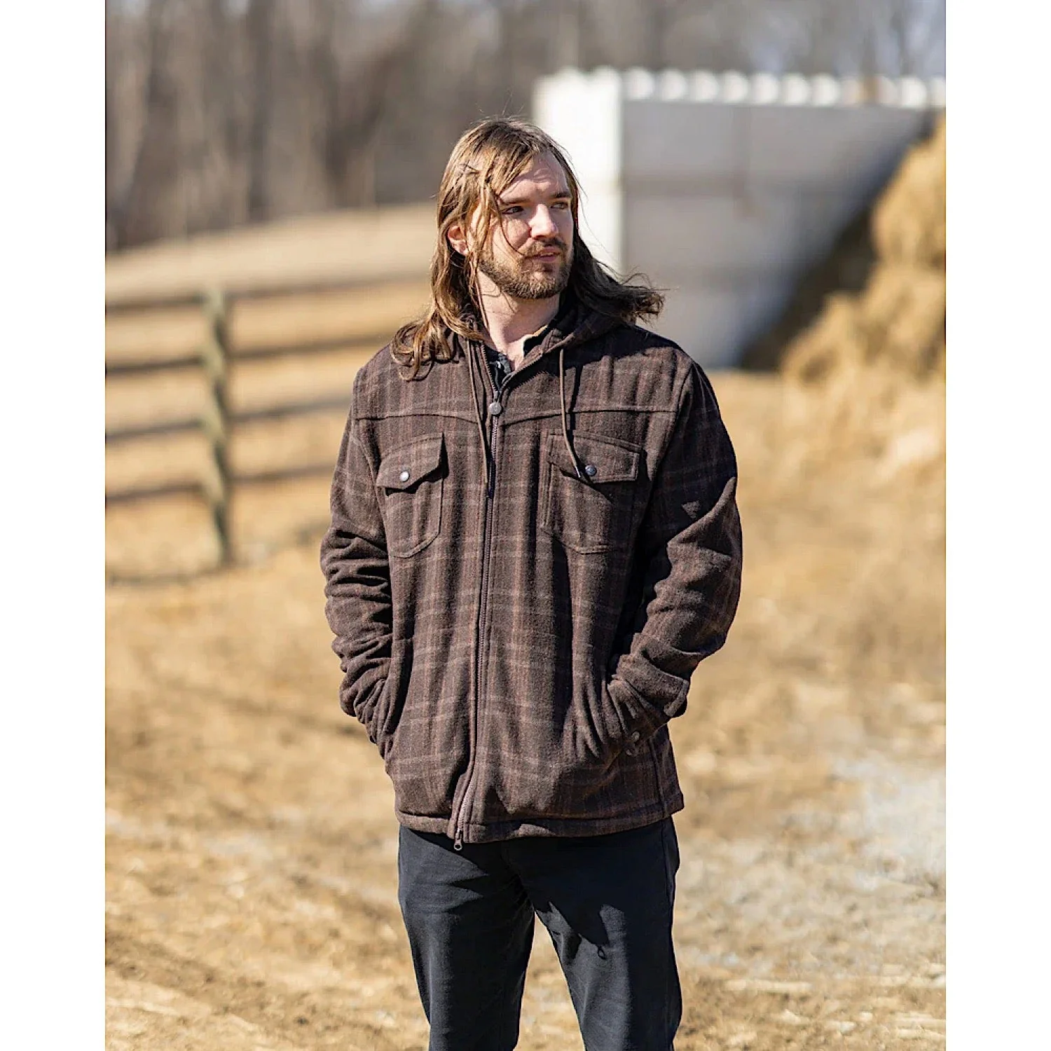 Outback Trading Men's Orion Hooded Jacket - Brown - Image 2