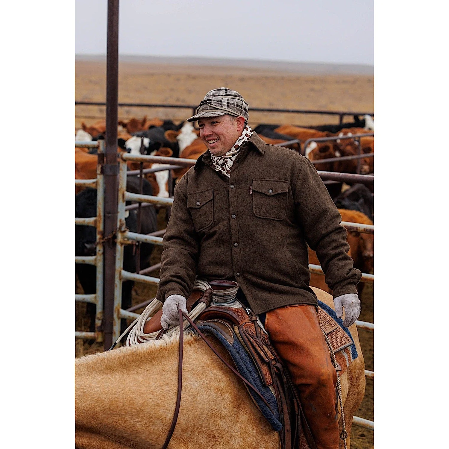 Outback Trading Men's Phoenix Button Up Jacket - Brown - Image 2