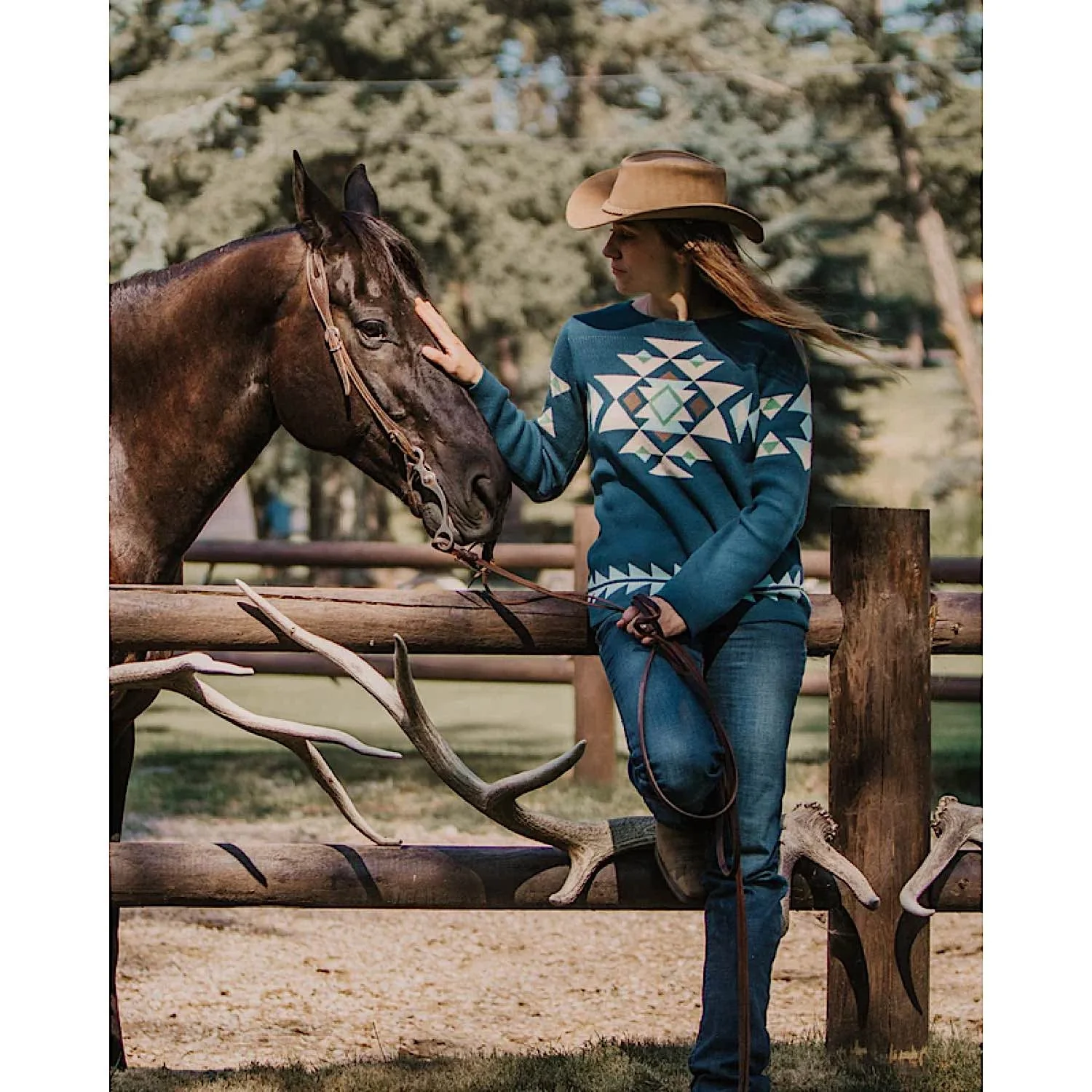 Outback Trading Womens Alma Sweater - Navy - Image 2