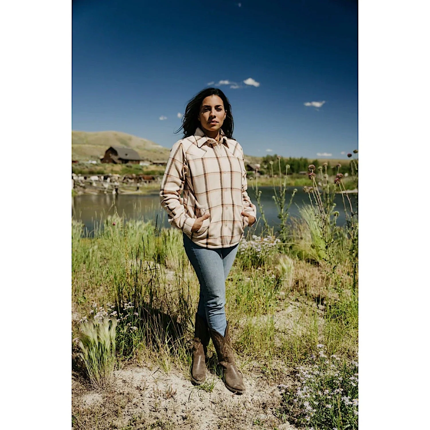 Outback Trading Women's Avery Fleece Shirt - Tan - Image 3