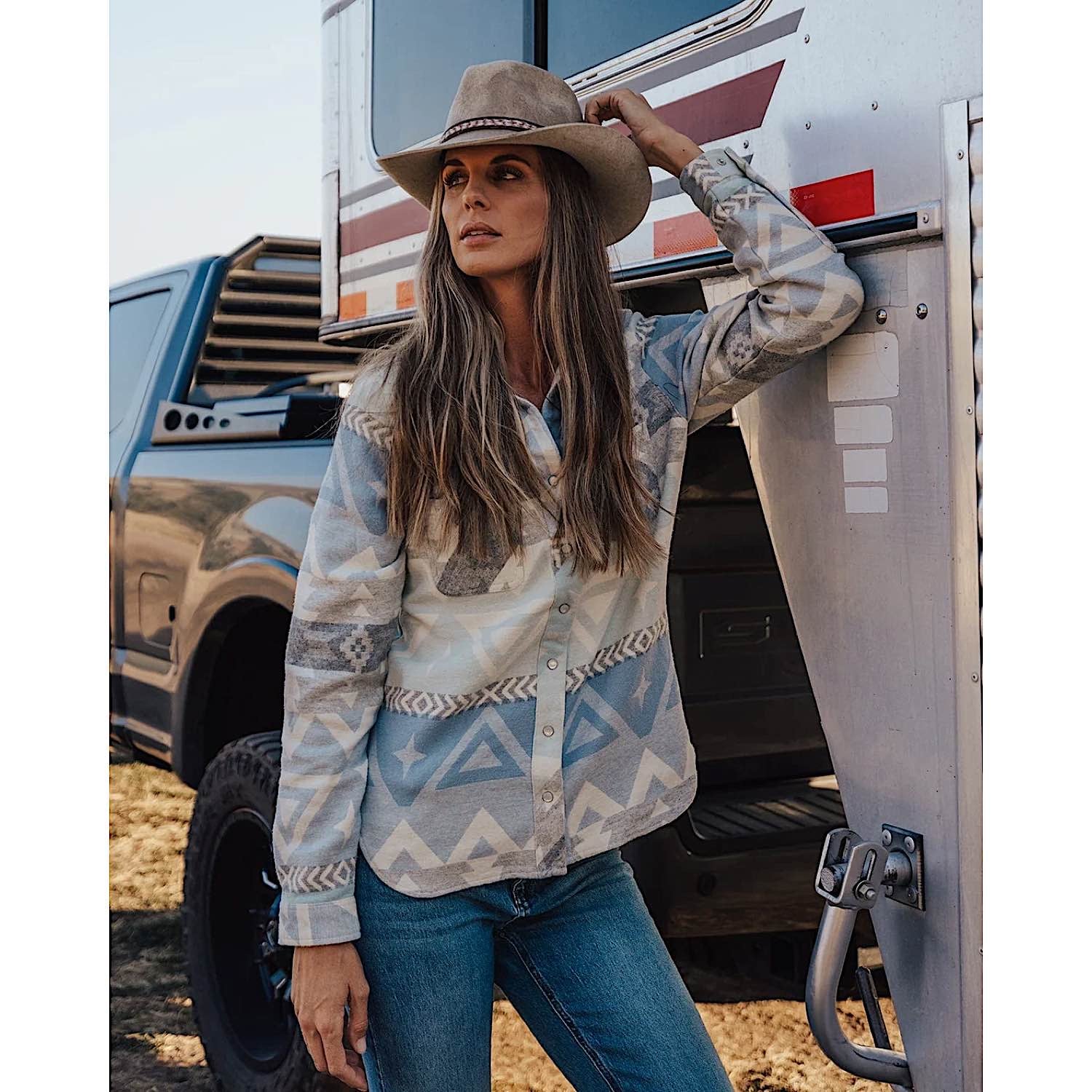 Outback Trading Women's Camille Shirt - Sky Blue - Image 2