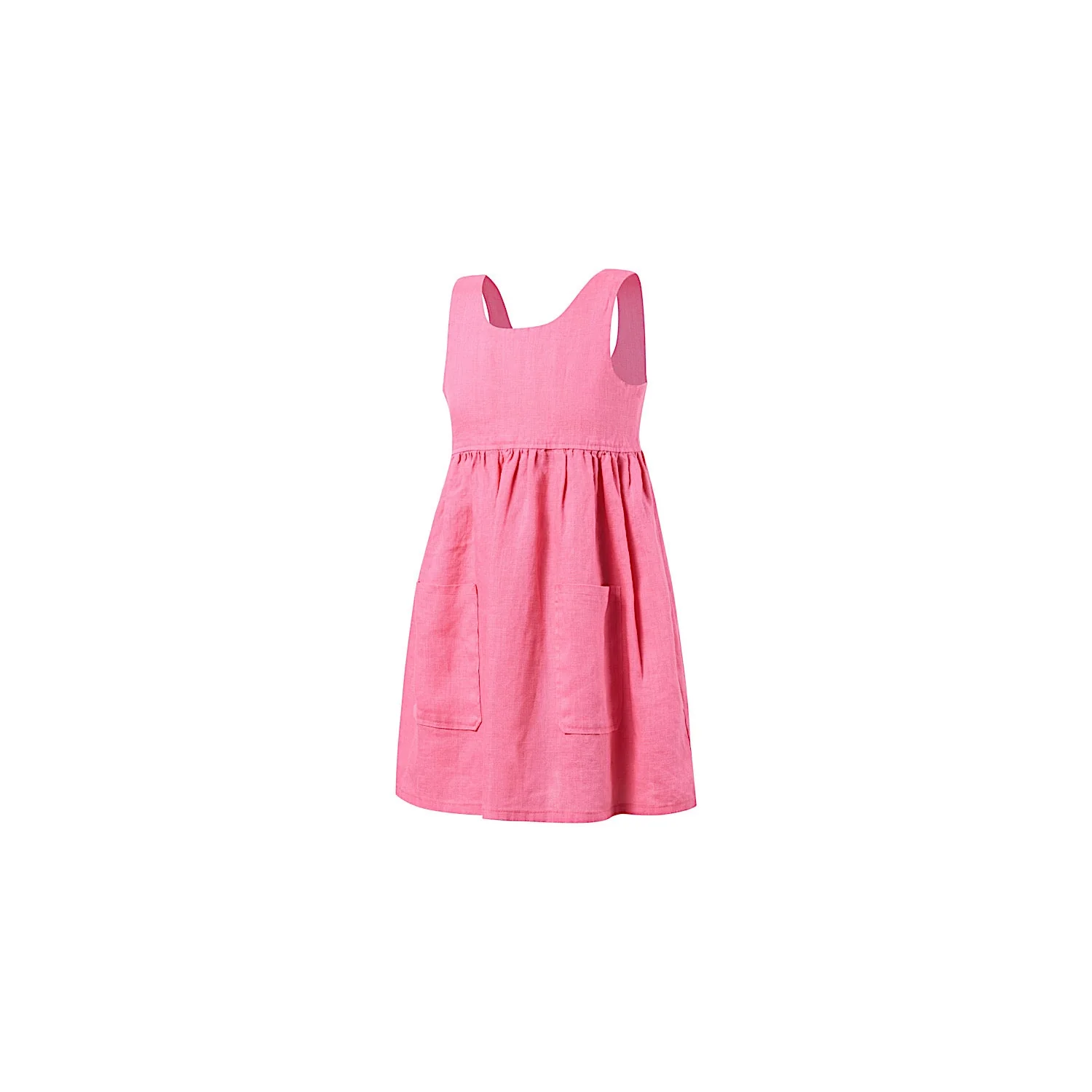 Pilbara Girl's Zoe Linen Sundress - Lipstick