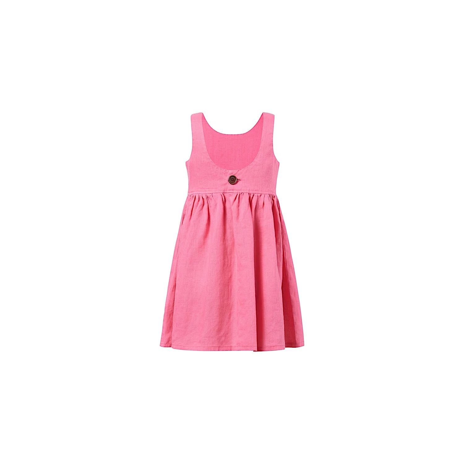 Pilbara Girl's Zoe Linen Sundress - Lipstick - Image 2
