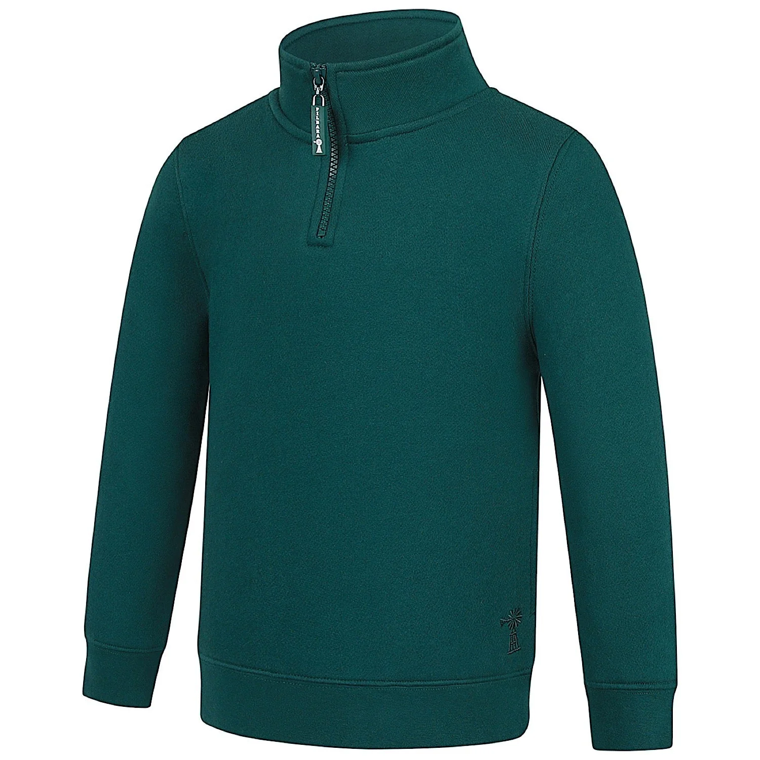 Pilbara Kid's Closed Front Zipper Fleece Pullover - Forest