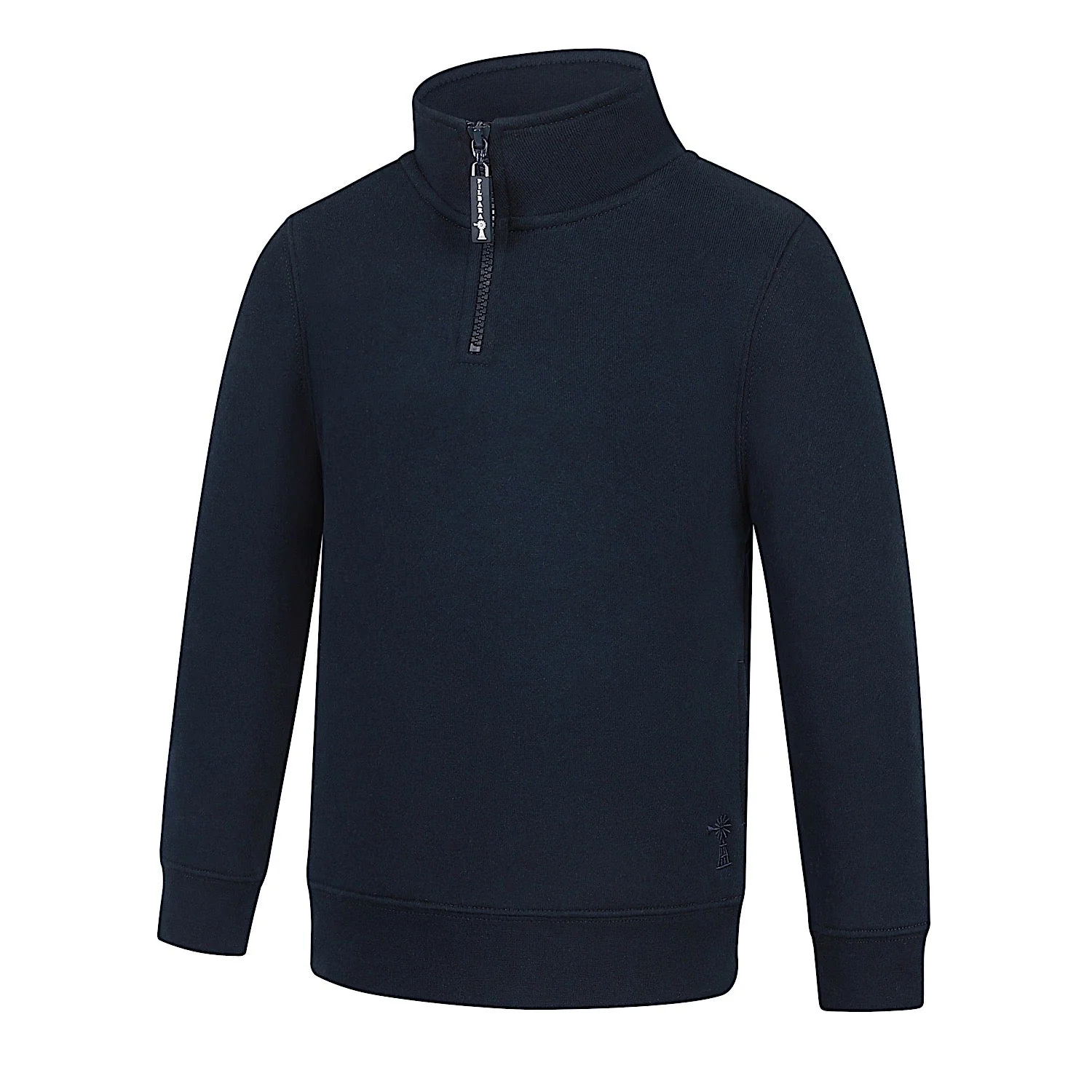 Pilbara Kid's Closed Front Zipper Fleece Pullover - French Navy