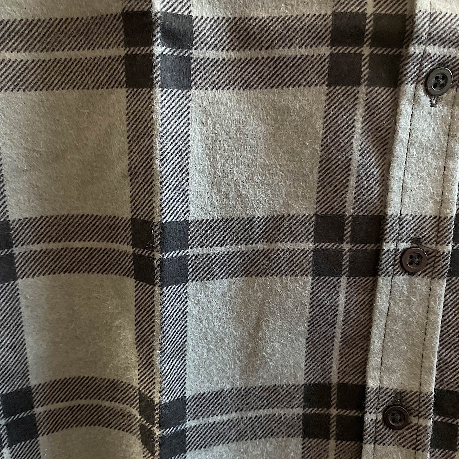 Pilbara Kid's Open Front Flannelette Shirt - Grey / Black - Image 2