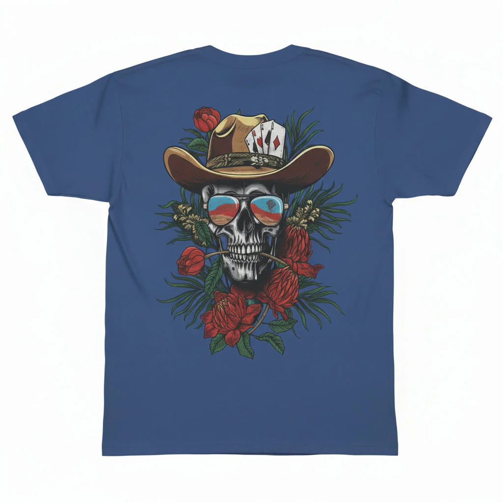 Pilbara Kid's Waratah Skull T-Shirt - Admiral
