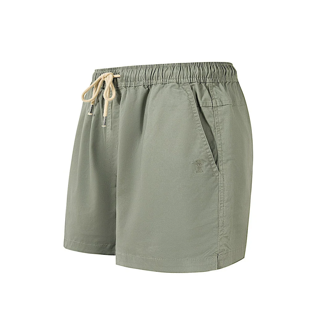 Pilbara Men's Cotton Stretch Walk Short - Pale Olive - Image 3
