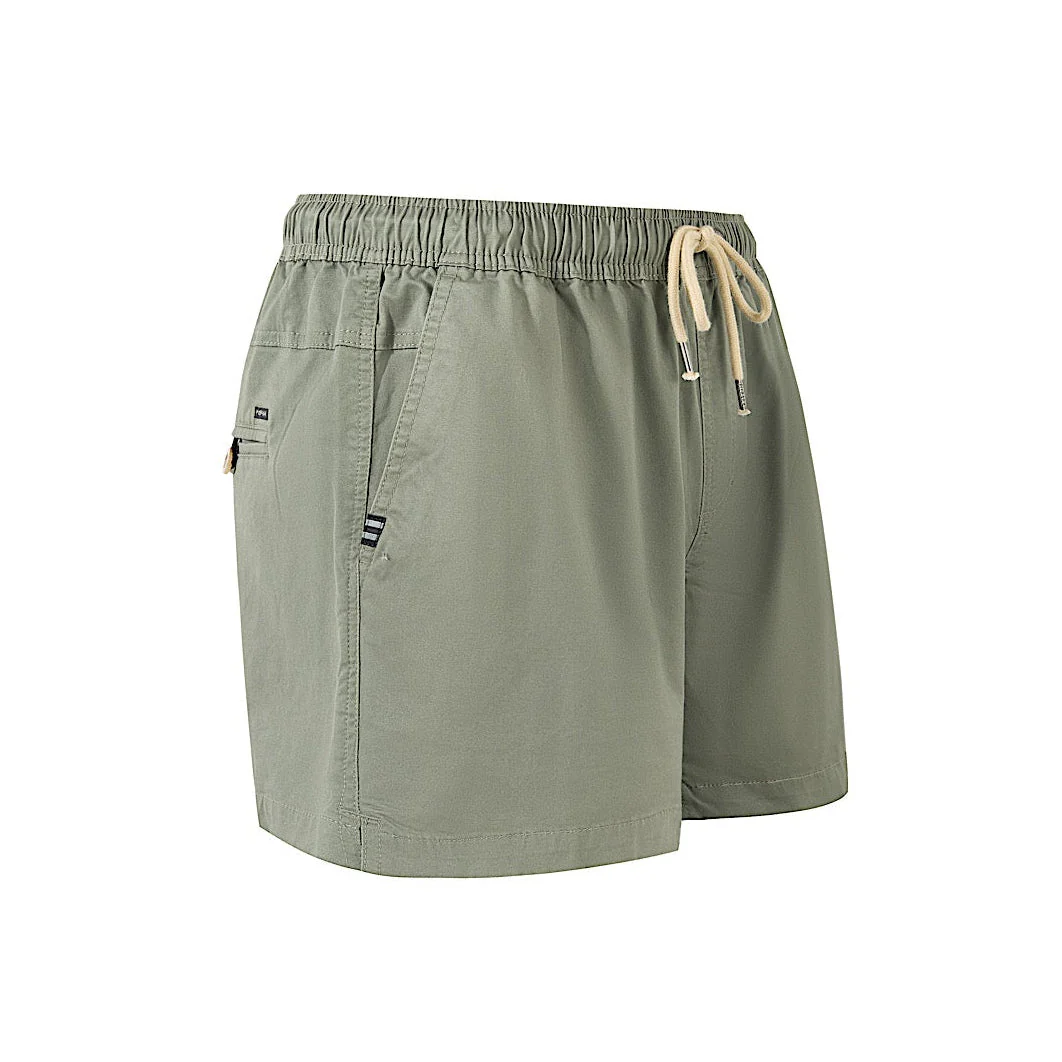 Pilbara Men's Cotton Stretch Walk Short - Pale Olive - Image 4