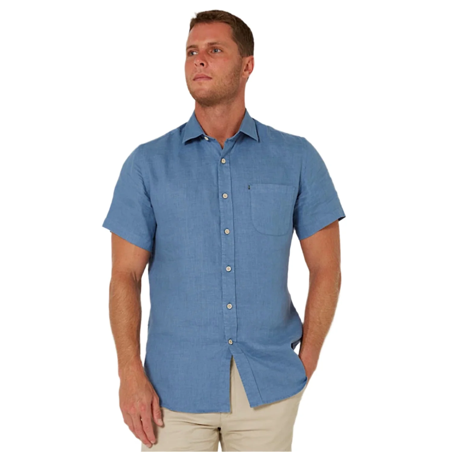 Pilbara Men's Linen S/S Shirt - Slate