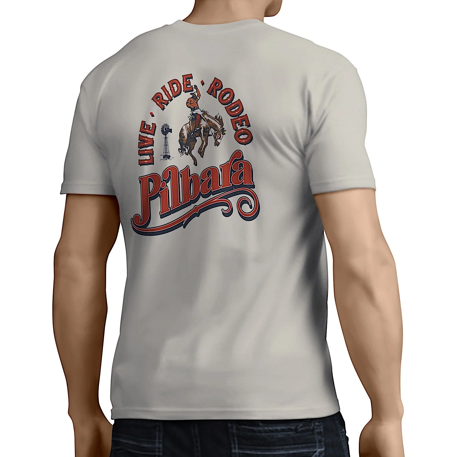 Pilbara Men's Rodeo T-Shirt - Scour - Image 2