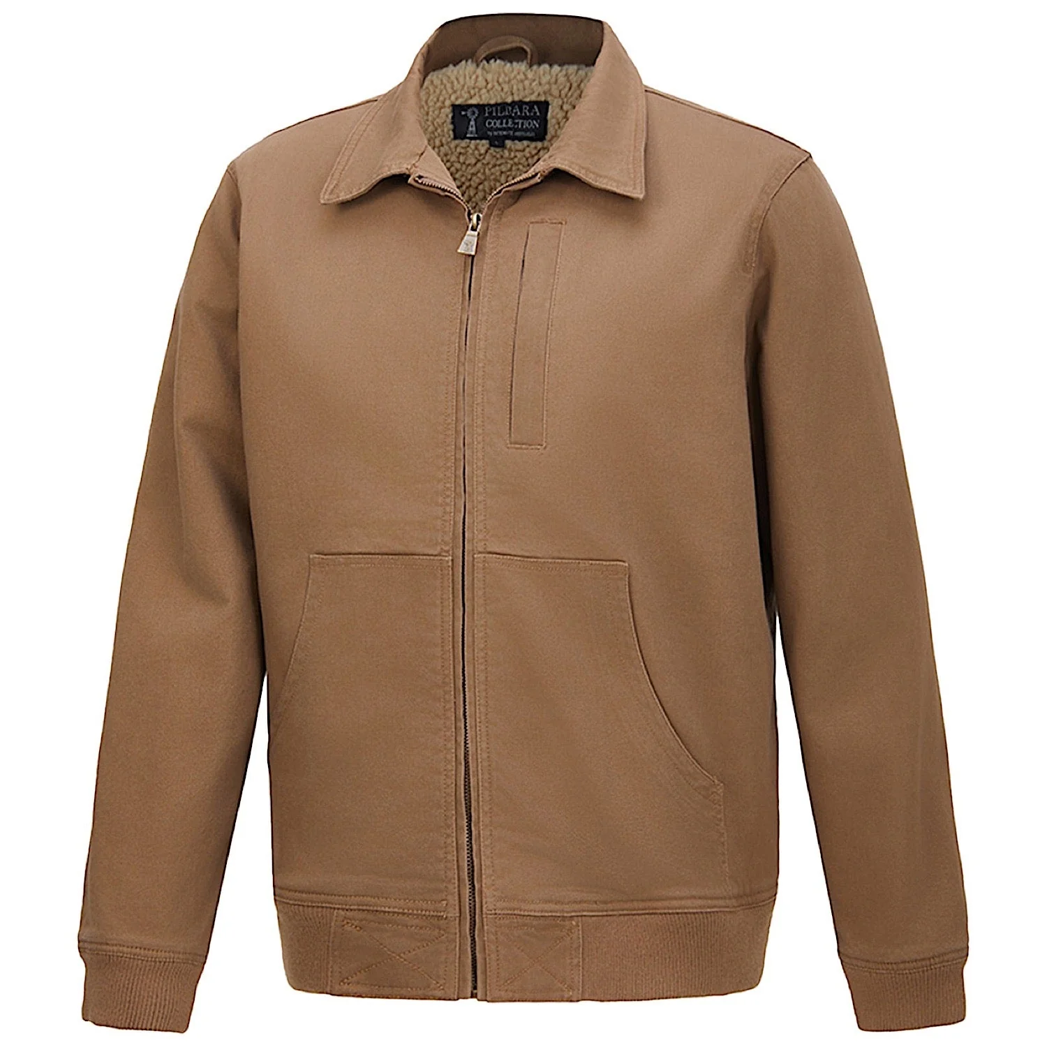 Pilbara Men's Sherpa Bomber Jacket - Whiskey