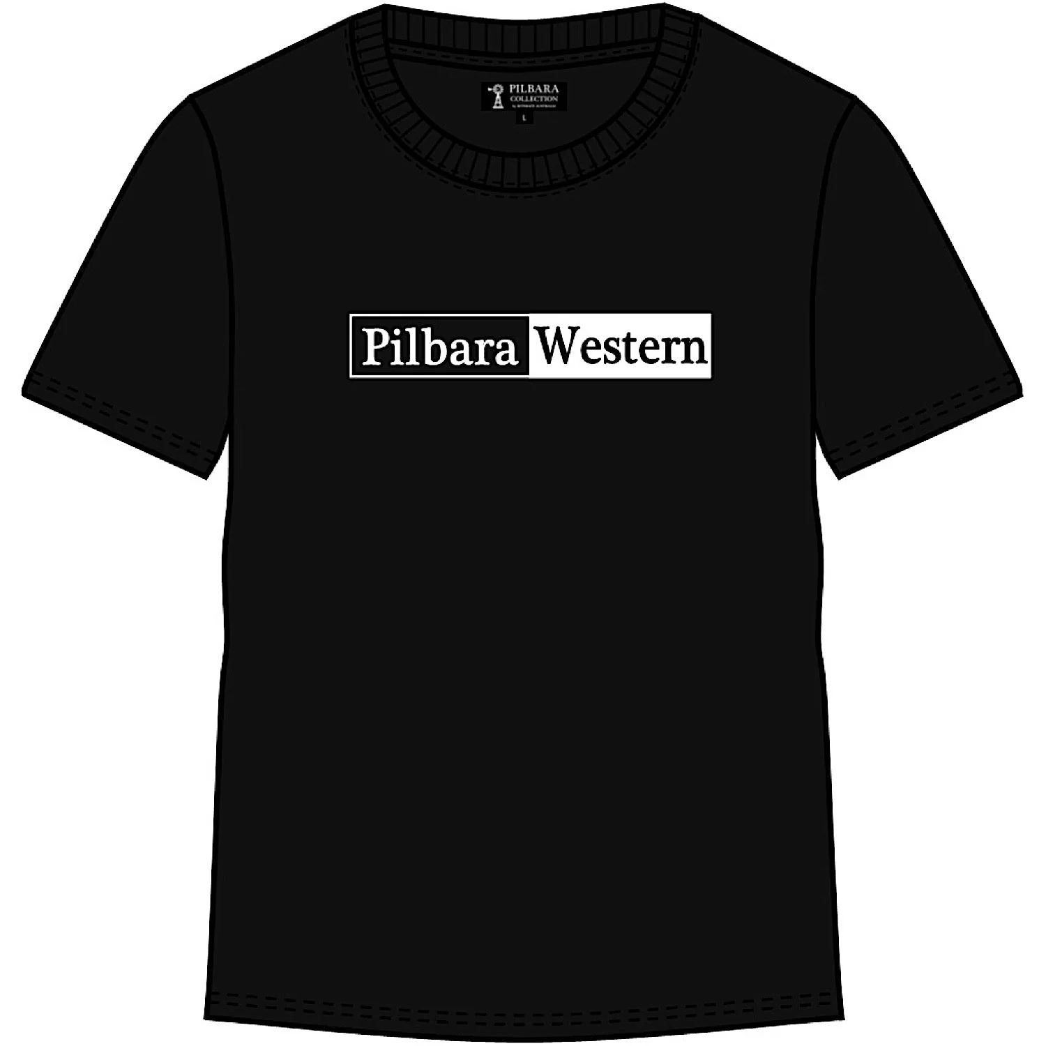 Pilbara Western Men's Graphic T-Shirt - Black