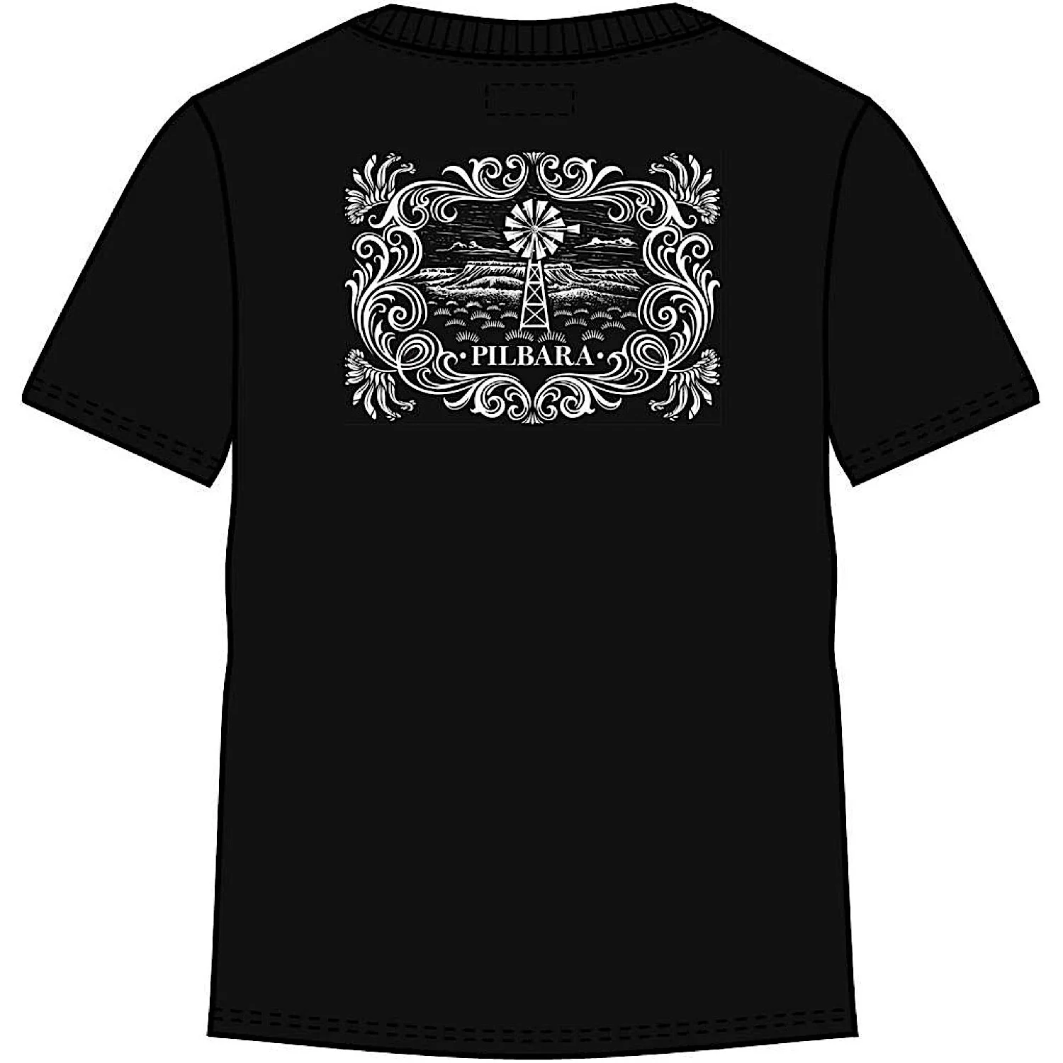 Pilbara Western Men's Graphic T-Shirt - Black - Image 2