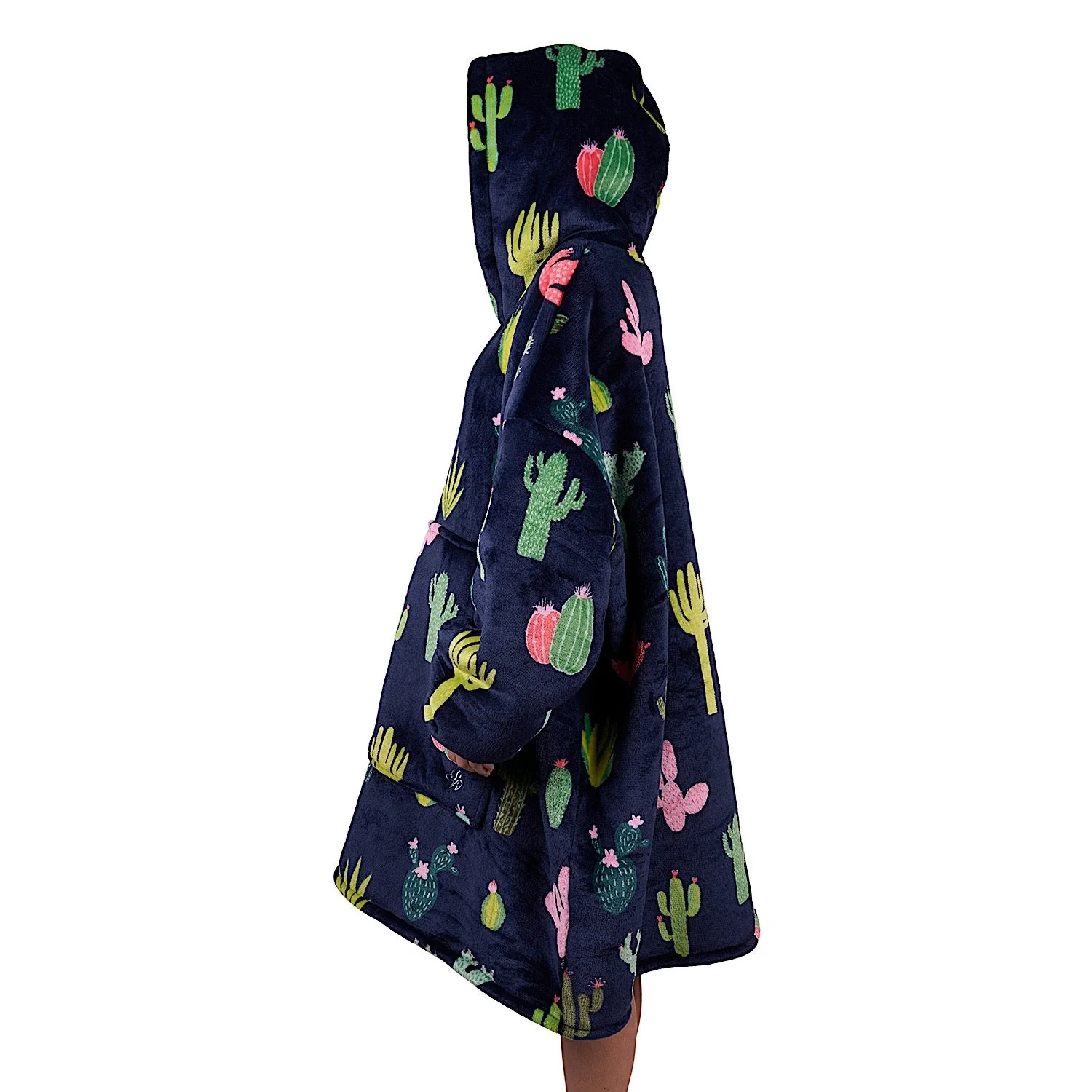 Pure Western Adult's Cactus Print Snuggle Hoodie - Navy - Image 4