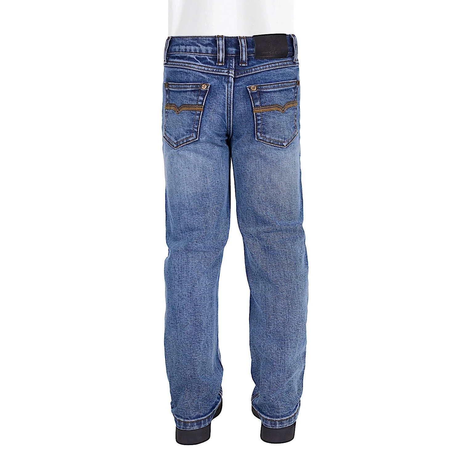 Pure Western Boy's Hawkins Straight Leg Jean - Moonshine - Image 3