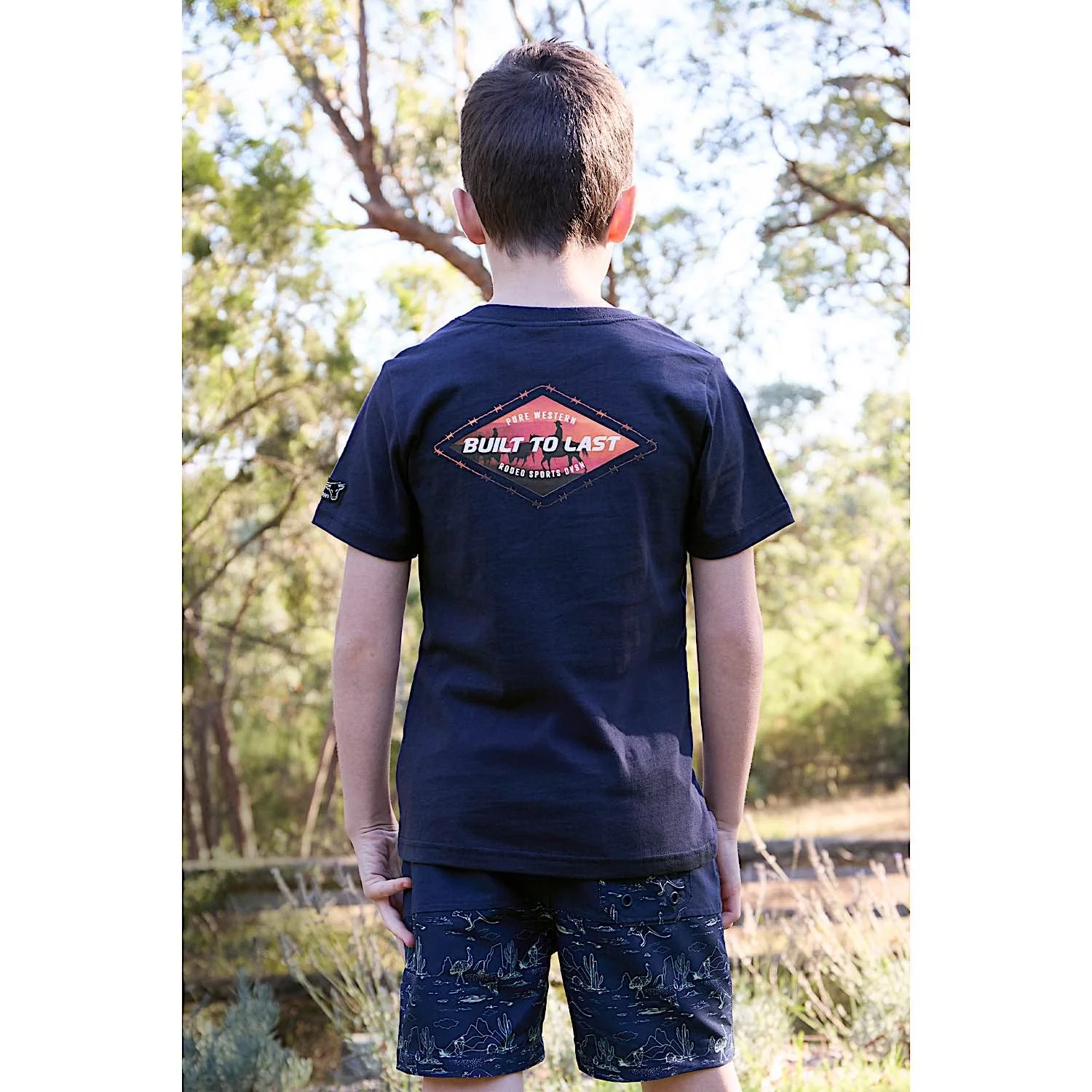 Pure Western Boy's Neil Tee Navy - Image 3