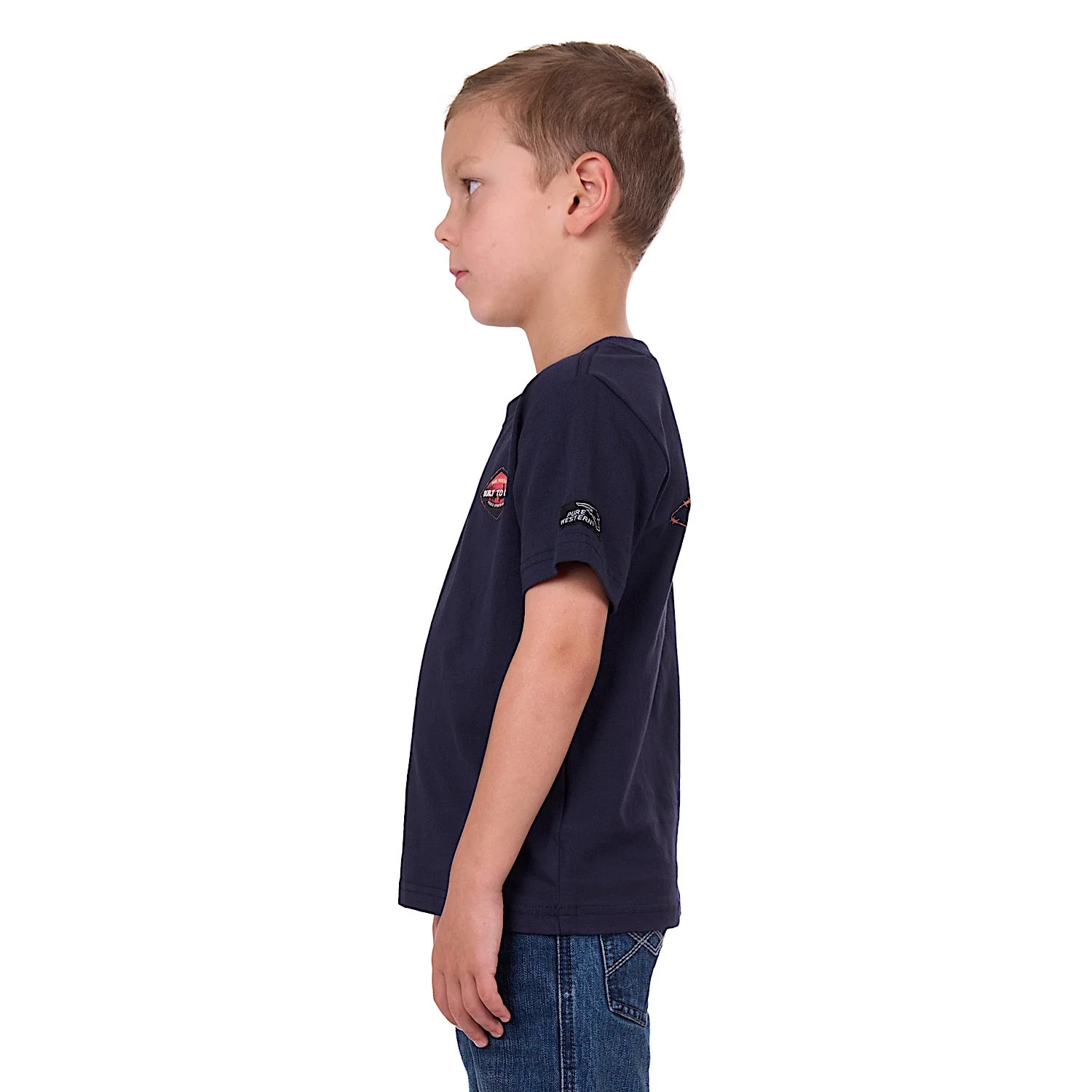 Pure Western Boy's Neil Tee Navy - Image 4