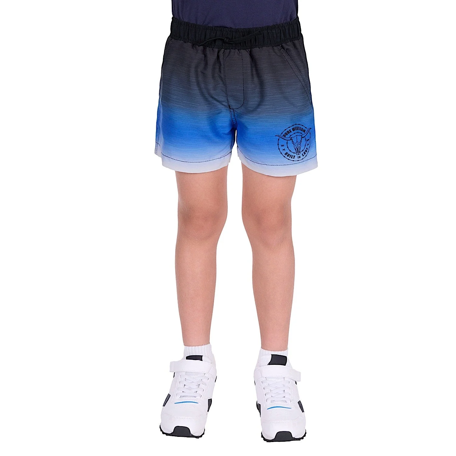 Pure Western Boy's Phillip Boardshort - Black/Royal