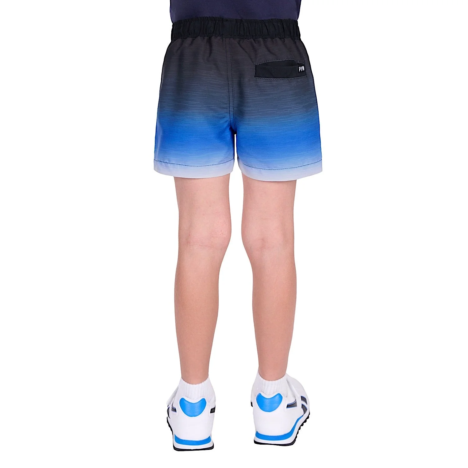 Pure Western Boy's Phillip Boardshort - Black/Royal - Image 3