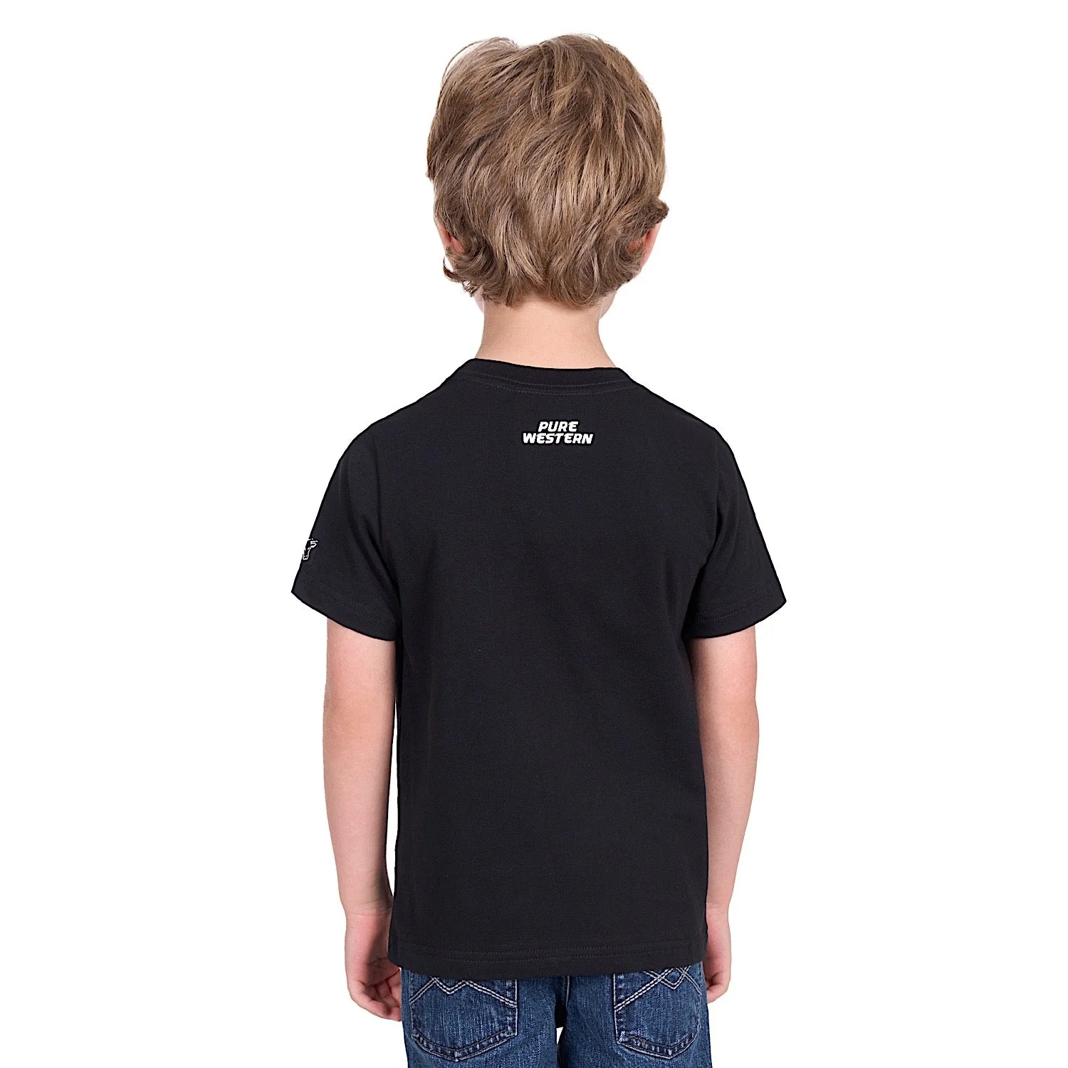 Pure Western Boy's Terry Tee - Black - Image 3