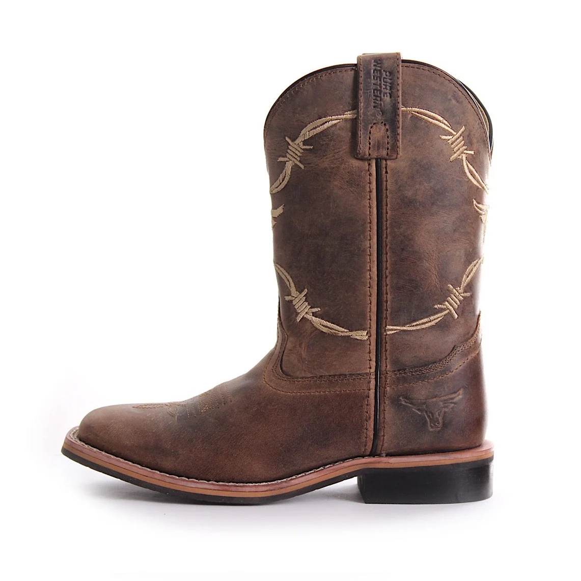 Pure Western CHILDRENS Kit Boot Oil Distress Brown - Image 2