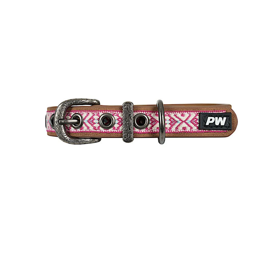 Pure Western Cosmo Dog Collar - Pink