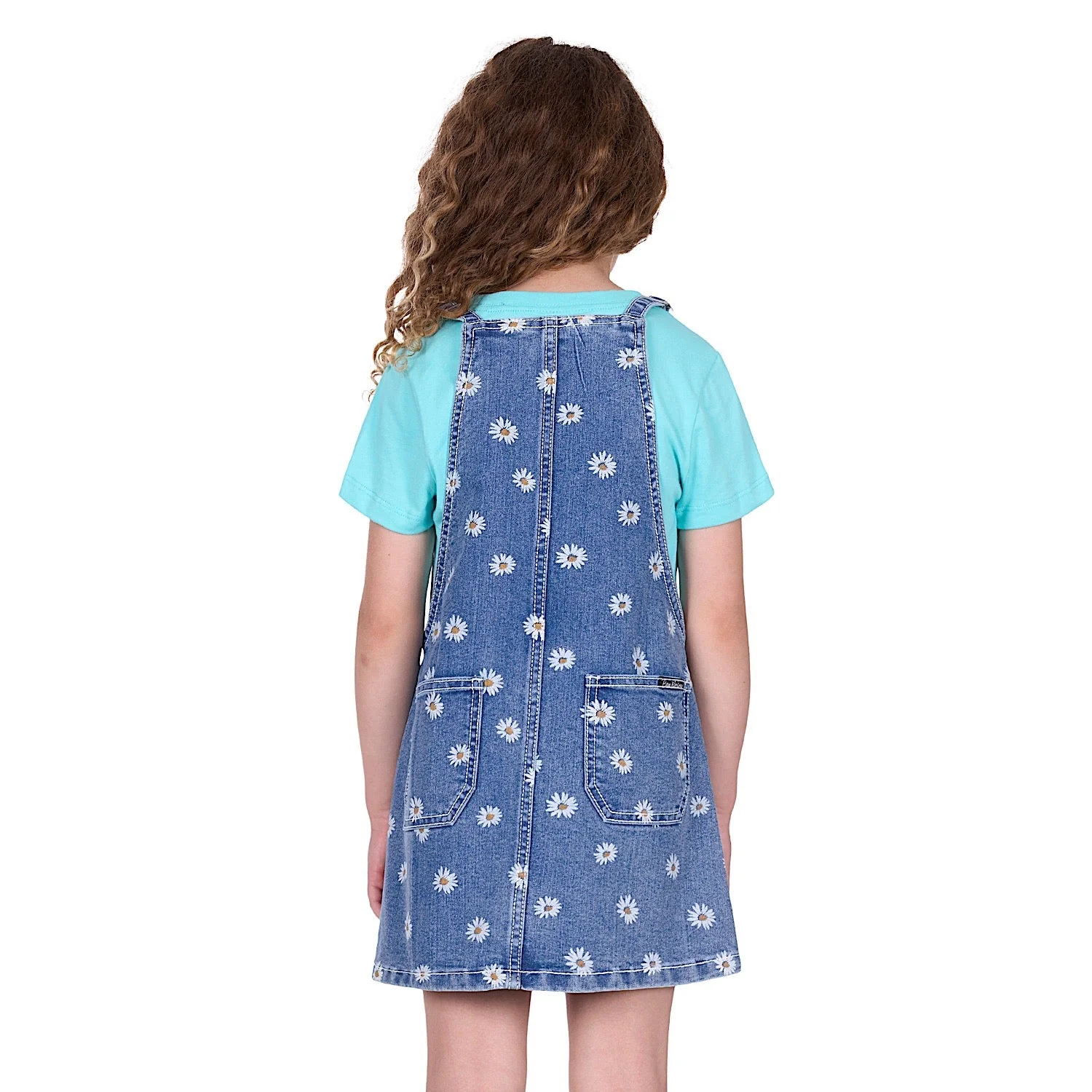 Pure Western Girl's Adison Pinafore - Retro Blue - Image 4