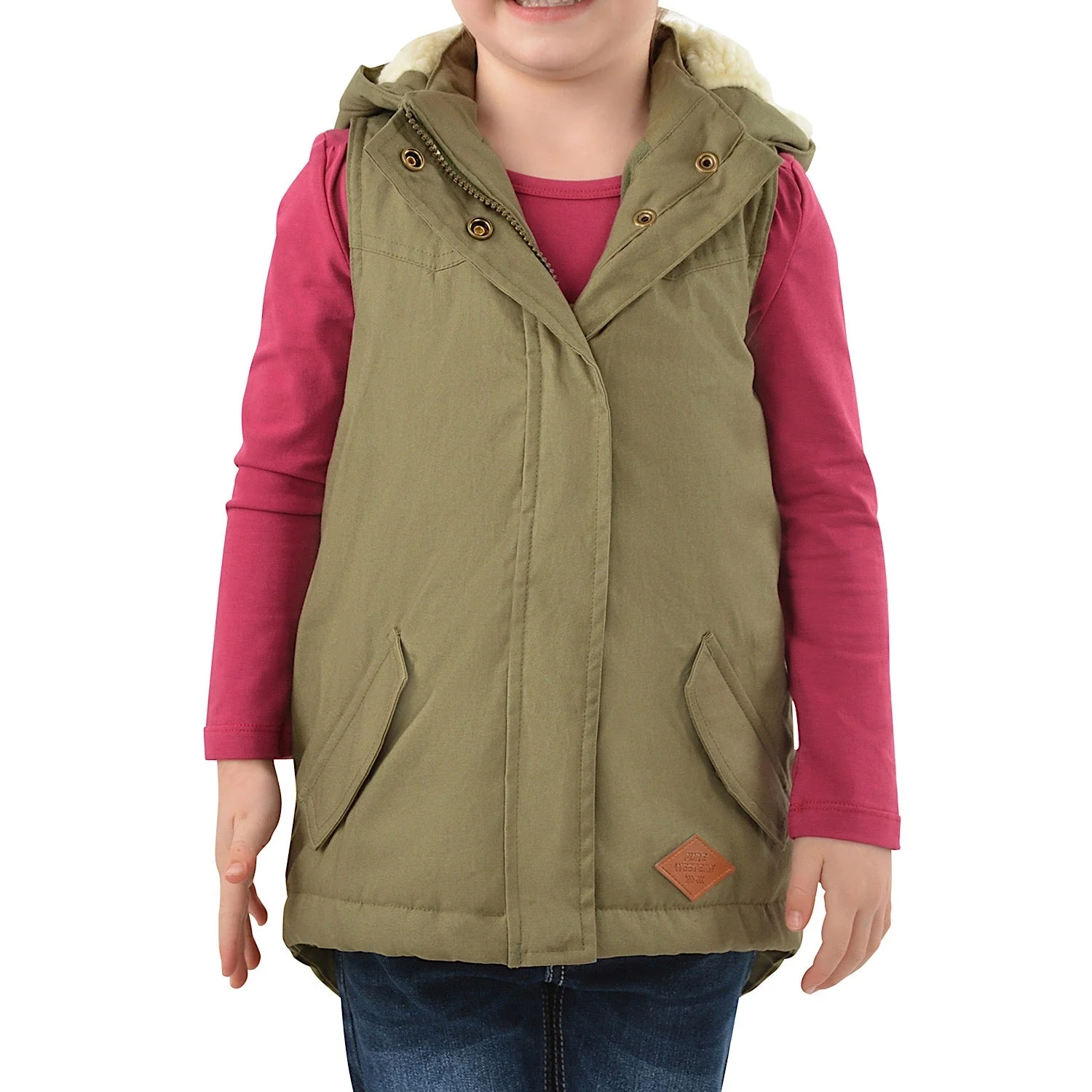 Pure Western Girl's Bailey Vest - Forest