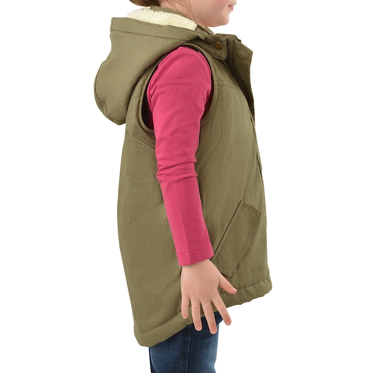 Pure Western Girl's Bailey Vest - Forest - Image 2