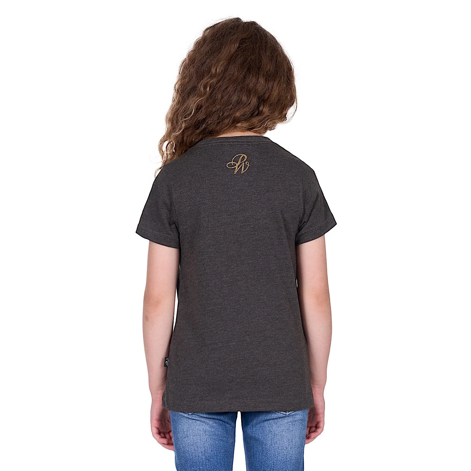 Pure Western Girl's Bonita Tee - Charcoal Marle - Image 4
