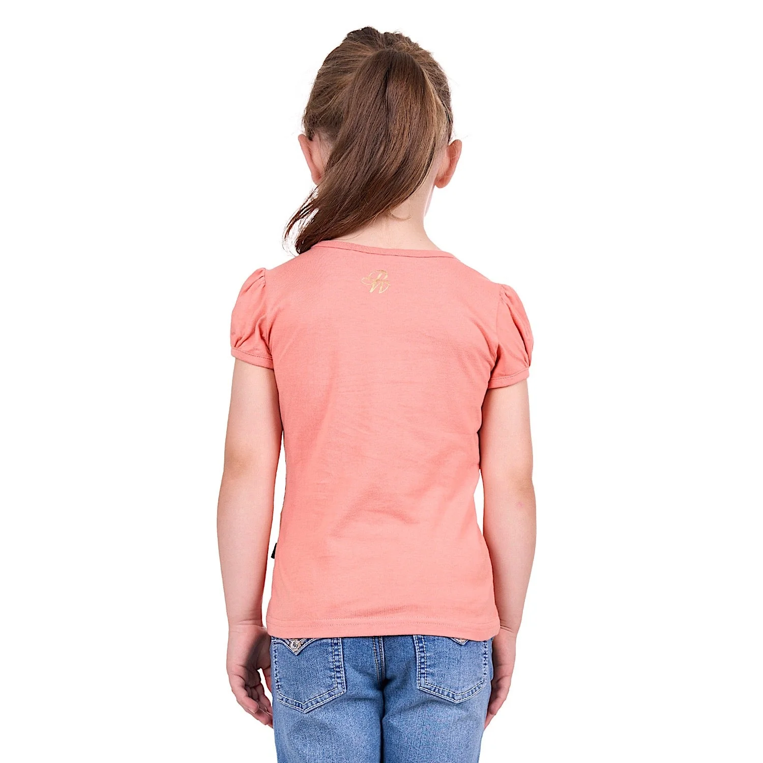 Pure Western Girl's Candice Tee Coral - Image 3