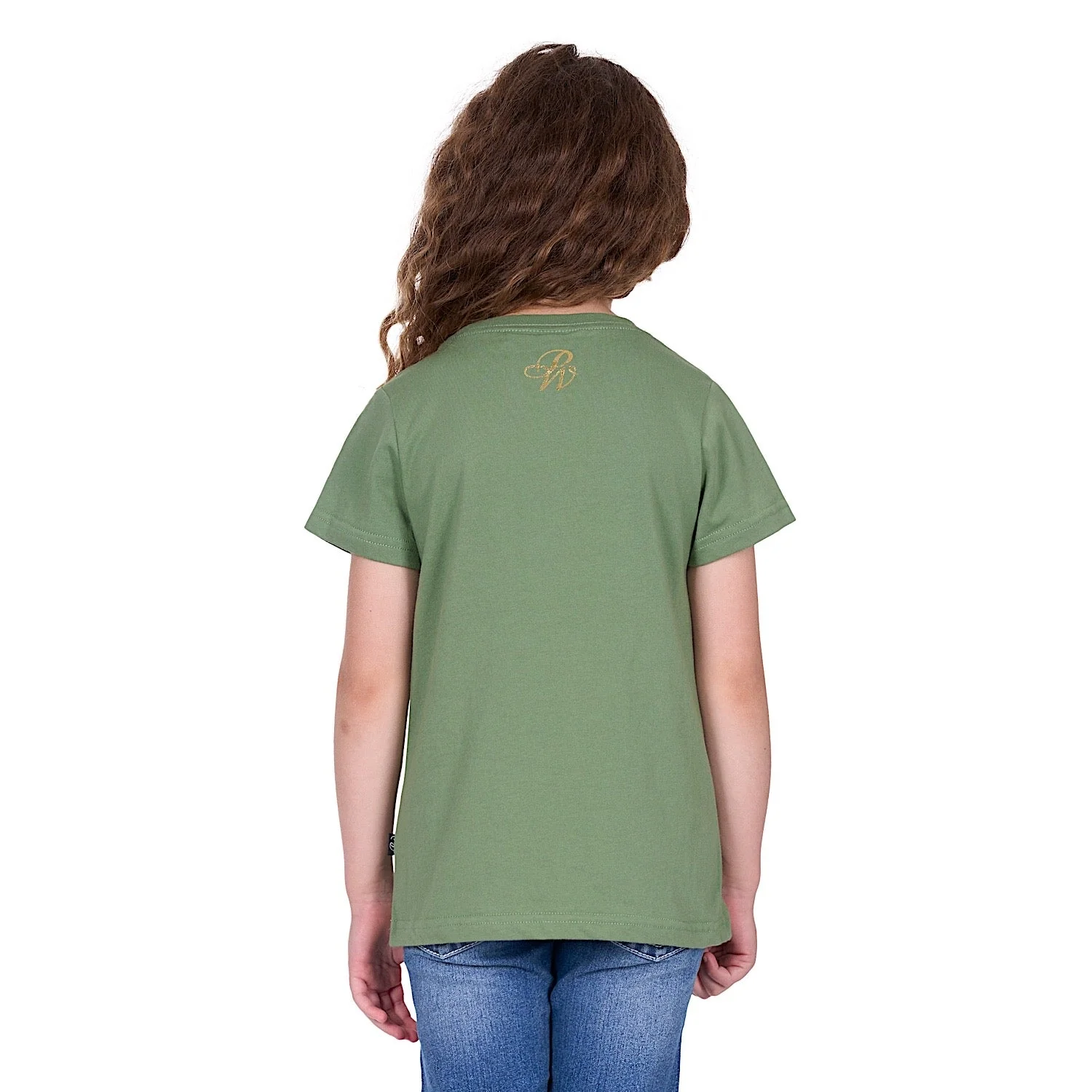 Pure Western Girl's Candice Tee - Moss - Image 4