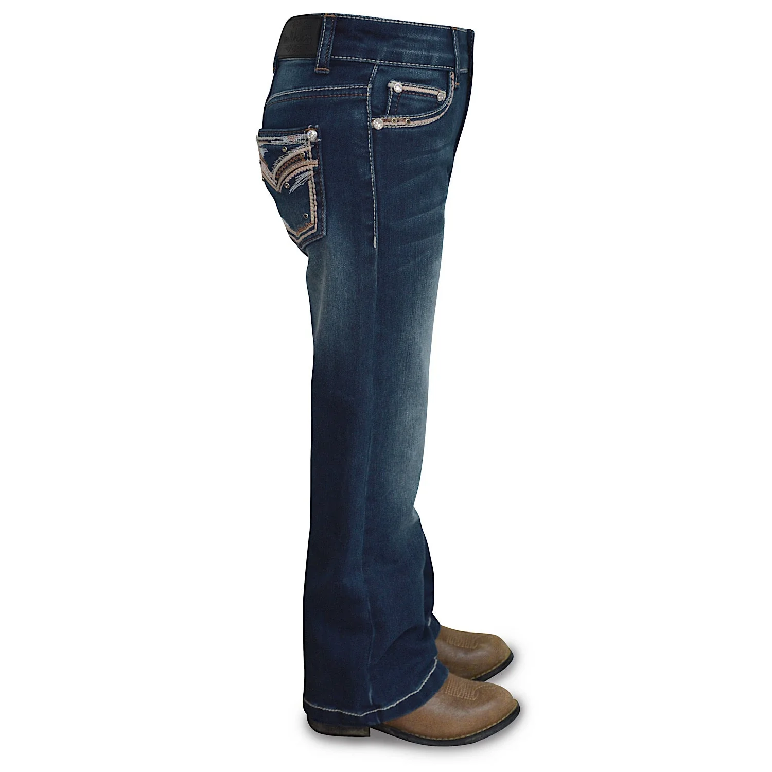 Pure Western Girl's Emma Boot Cut Jean - Indigo