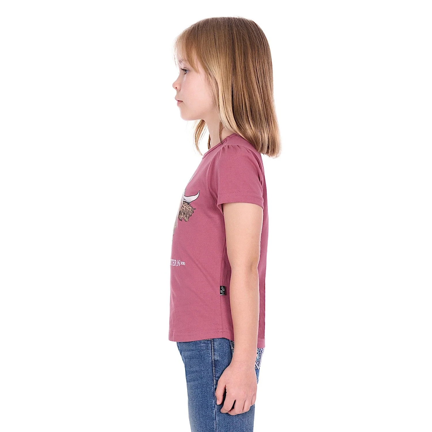 Pure Western Girl's Estelle T-Shirt - Raspberry - Image 3