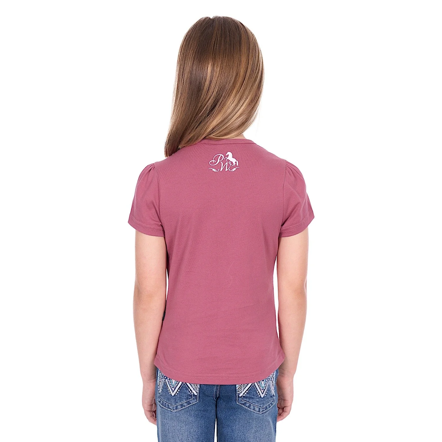 Pure Western Girl's Estelle T-Shirt - Raspberry - Image 4
