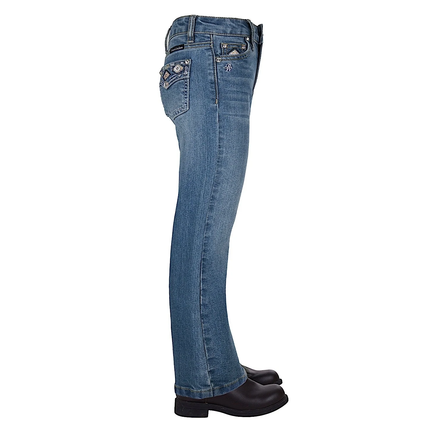 Pure Western Girl's Gia Boot Cut Jean - Retro Blue
