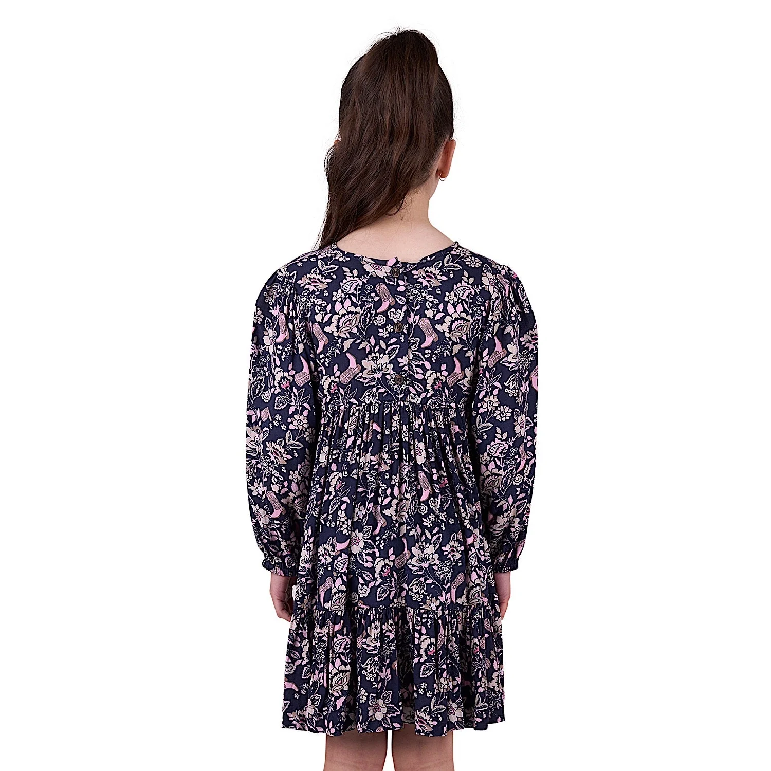 Pure Western Girl's Gretel Long Sleeve Dress - Navy - Image 2