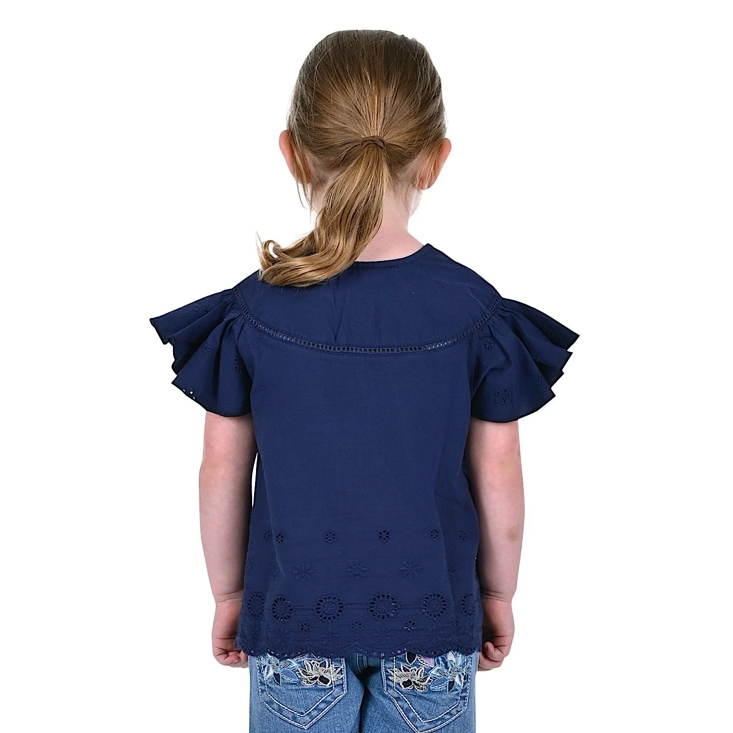 Pure Western Girls Jane Top-Navy - Image 3