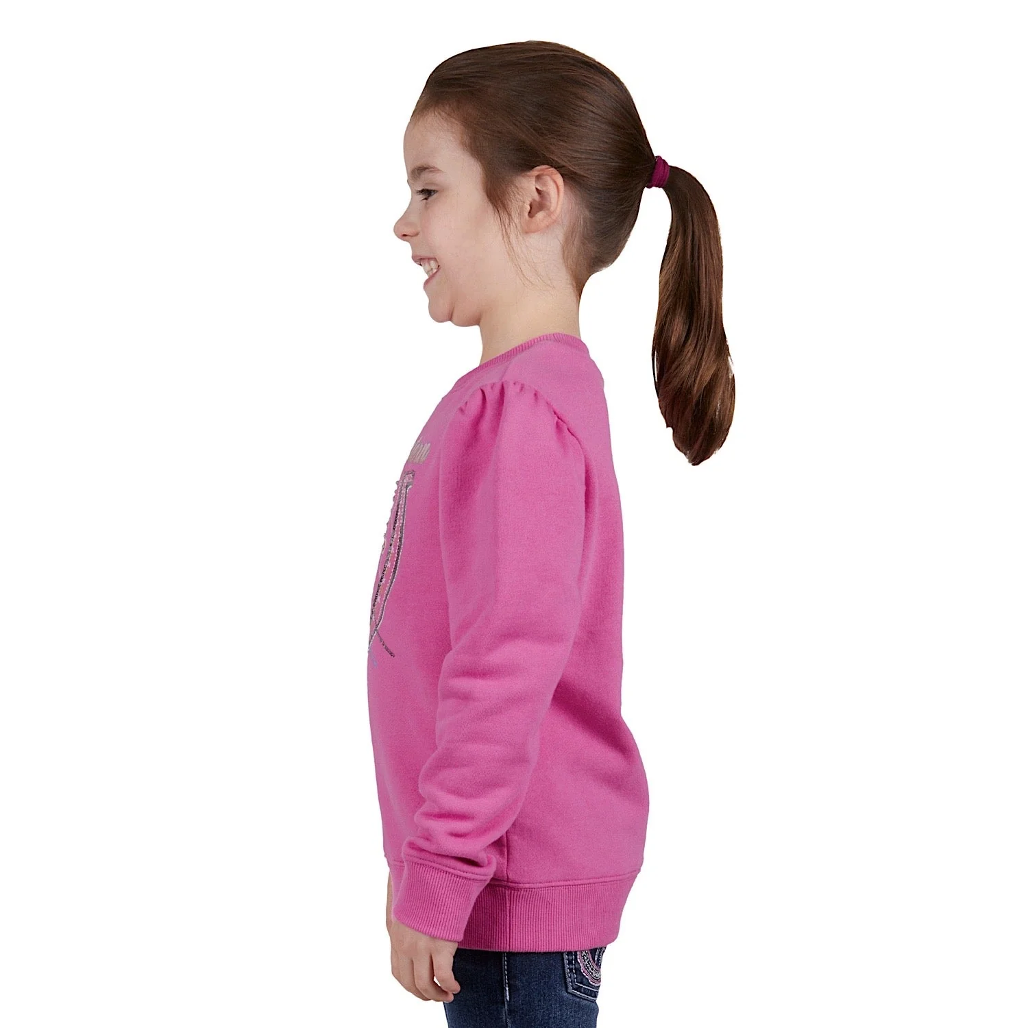 Pure Western Girl's Lavina Crew - Pink - Image 3