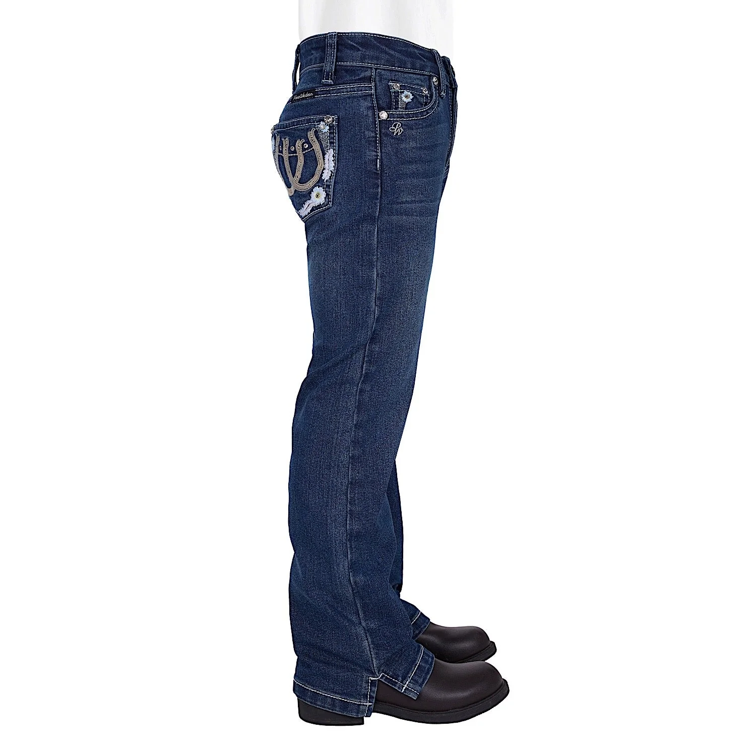 Pure Western Girl's Louisa Straight Leg Jean - Indigo