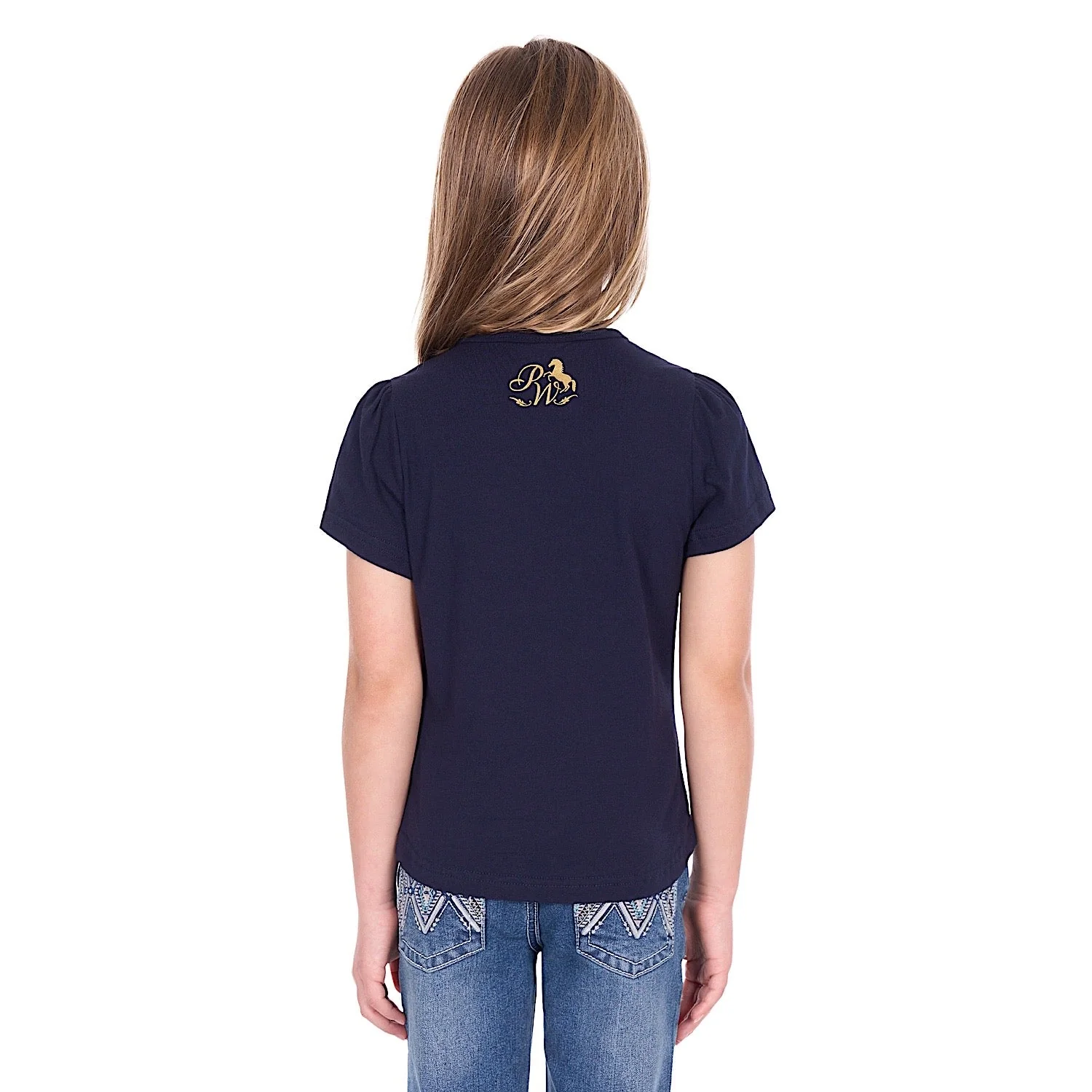 Pure Western Girl's Marissa T-Shirt - Navy - Image 4