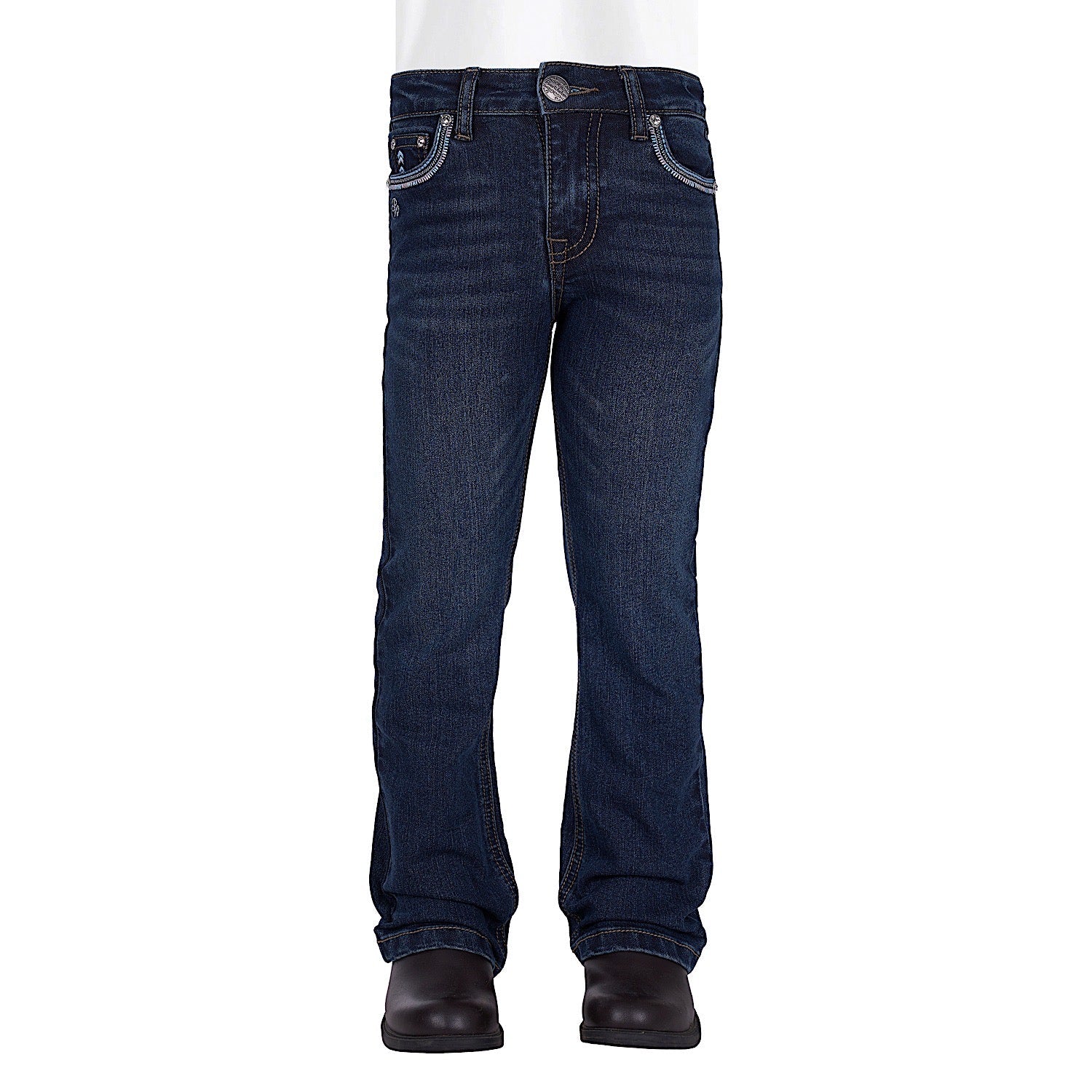 Pure Western Girl's Pat Boot Cut Jean - Evening Sky - Image 2