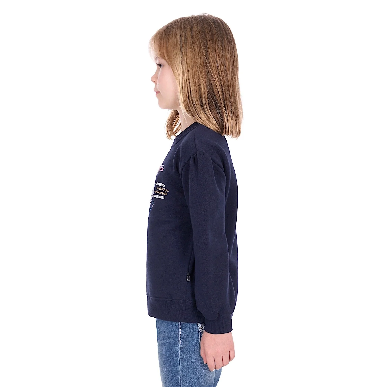 Pure Western Girl's Sandy Crew - Navy - Image 3