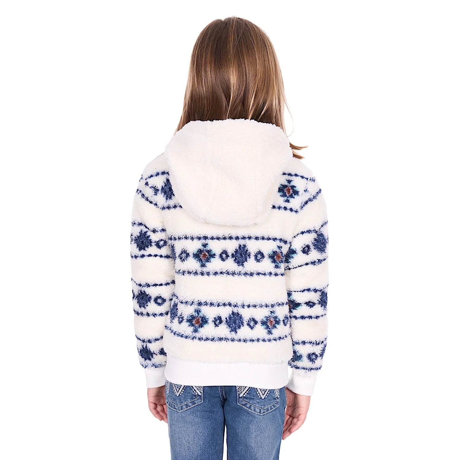 Pure Western Girl's Sharna Zip Up Hoodie - Ivory - Image 4