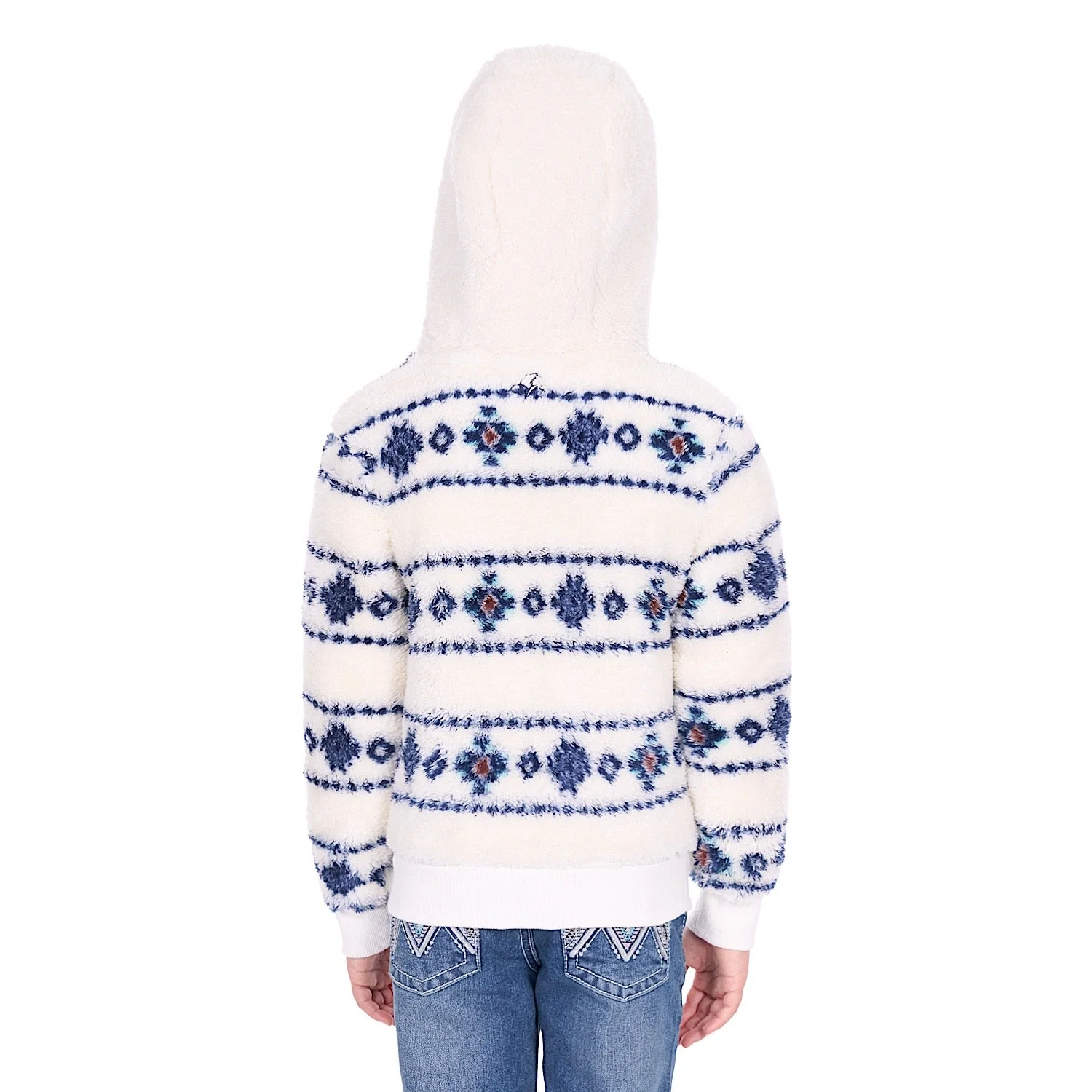 Pure Western Girl's Sharna Zip Up Hoodie - Ivory - Image 5