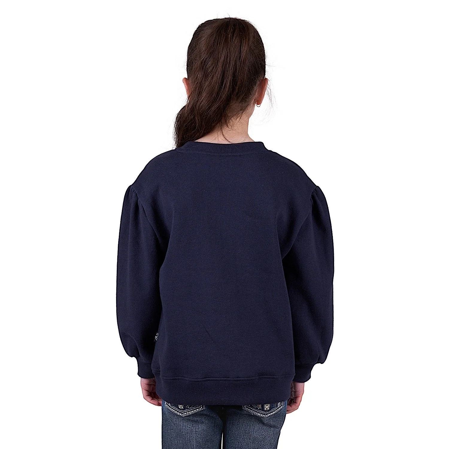 Pure Western Girl's Sienna Crew - Navy - Image 2