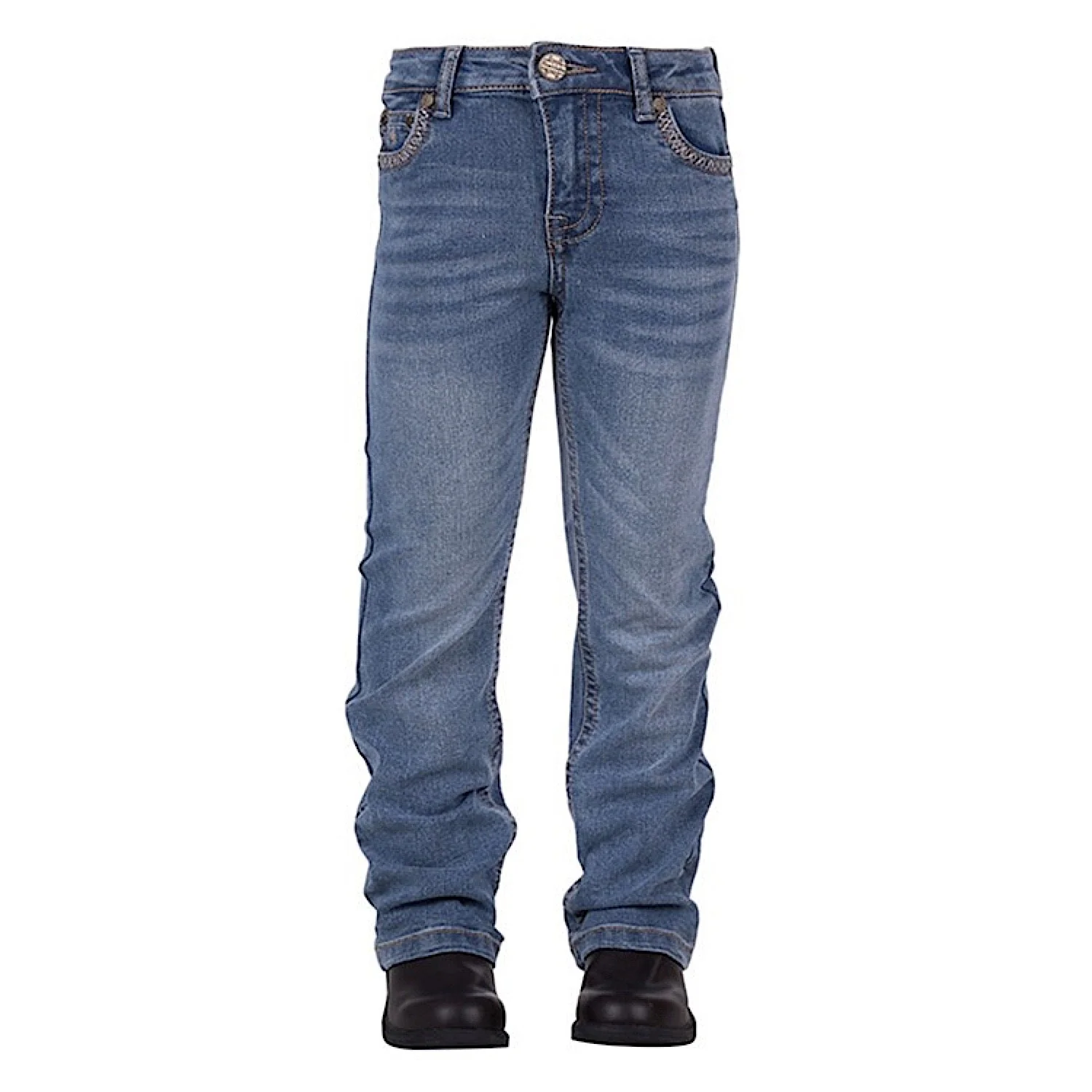 Pure Western Girl's Sunny Boot Cut Jean - Faded Blue - Image 3